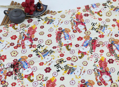 Japanese Fabric Cotton Shiba Inu Animals Print DIY Kimono Curtain Craft Clothes