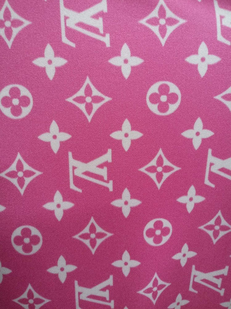 1 yard pre owned used fabric print spandex 4 way stretch