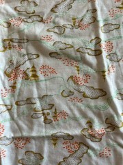 Japan 1960s Cotton Knit Fabric Double Thickness Reversible 30×30″ EXCELLENT