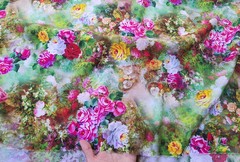 55” Wide Digitally Viscose Fabric Soft Dress Gown Robe Material Rayon Vintage