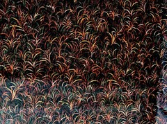 BTHY “Nature’s Elements” by Hoffman Interna Fabrics~Green Leaf Pattern~Half Yard