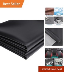Soft and Durable Black Faux Leather Sheets for Boat & Car Upholstery – 54″ x 30″