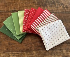 10 Fat Quarters Bundle Riley Blake Basics Christmas Quilt Cotton