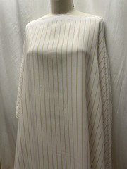 Vintage Gabardine White Gold Stripes Fabric 1 Yd 6″ Long 60″ Wide & 20″ L 40″W