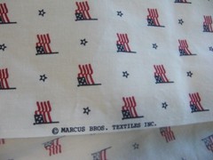 Lot of Patriotic Red White Blue Fabric Pieces Flag Words & Valance