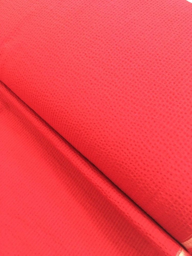 Richlin Fabrics ~ 55%/45%-Cot/Poly ~ Seersucker RED ~ ~ per half yard