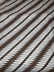 NEW Fabric Batik Material Brown White Tebal Santoso Authentic Indonesia 84 x 43