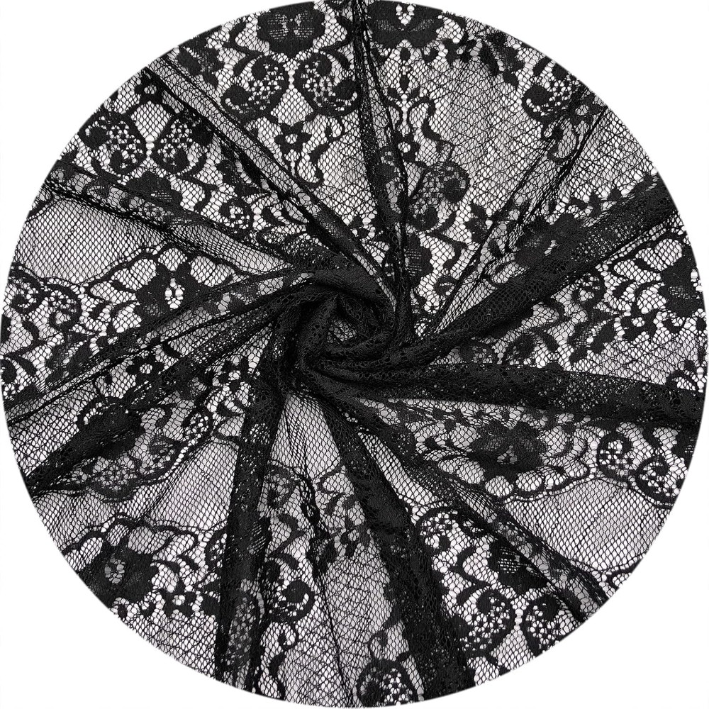60 Inches Bridal Solid Stretch Lace Fabric, Vintage Lace Fabric Bolt for Wedding