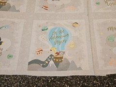 Star Bright Panel 23×42 P&B Textiles Animals Hot Air Balloon Blocks