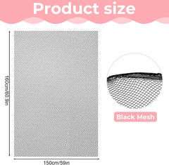 Black Netting Mesh Fabric for Sewing 29.5 X 59 Inch Soft Mesh Netting Fishnet