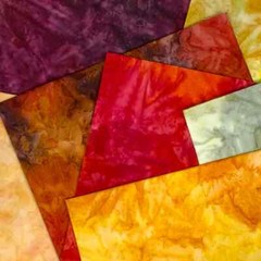 1 Random Hand Dyed Handpaint Fat Quarters Lunn Fabrics 100% Cotton FQ Fabric