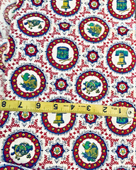 VTG Bicentennial Patriotic Gold, Red & Blue on White 21″x 7-8″ Remnants