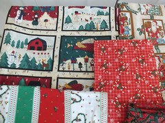 20 pieces 2.5 lbs CHRISTMAS cotton quilt fabric 1/2 yd & under approx 7 yards