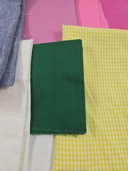 Assorted Fabric Scraps Remnants Lot Mixed Colors Blue Pink Green Yellow White