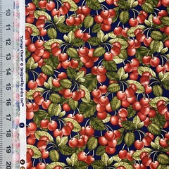 Cottage Charm Cherry Cherries Avlyn Cotton Fabric 1/2 Yard (18 By 44”) New