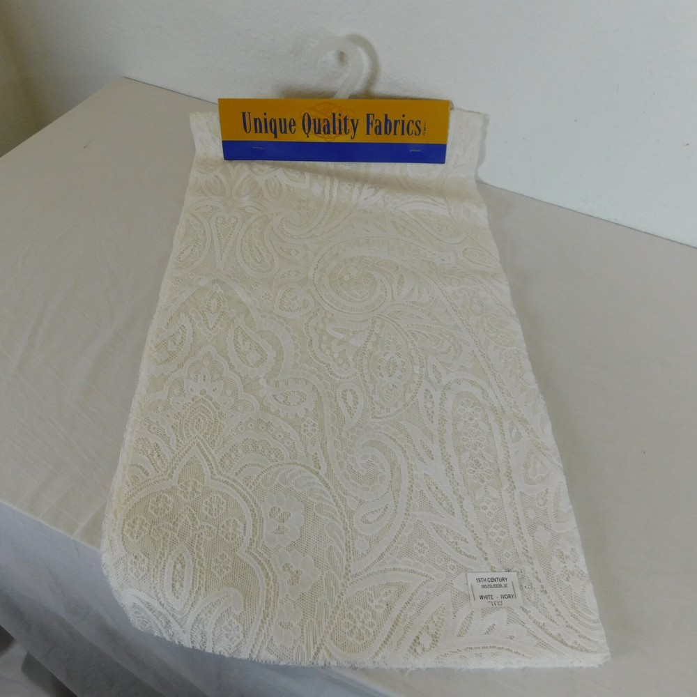 White Lace Fabric Samples 9 Pieces Unique Quality Fabrics Inc Polyester 24.75×14