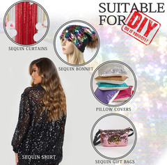 Flip Sequin Fabric by the Yard, 1 Yard, Rainbow + Silver | Flip Sequin, 0.2 Inch