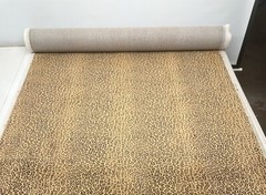 MICROFIBER BOBCAT CAMEL BEIGE FLOCK VELVET FURNITURE CUSHION FABRIC BY YARD 55″W