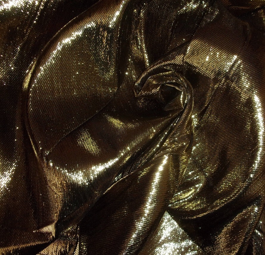Gold & Black Metallic Fabric 2 Yd x 44” Wide