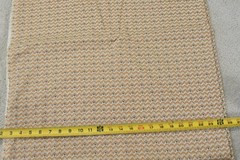 By 1/2 Yd, Vintage, Brown & Cream Chevrons, Purple & Yellow Dots, Springs, V272