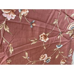 Waverly Div. of Schumacher Screen Print Vat Dye Fabric New 2 large pieces Mauve