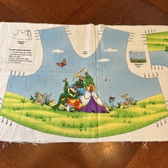 MMFab Inc Fairy Tale Frogs Jumper Top Fabric Panel Size 2, 4, 6, 8