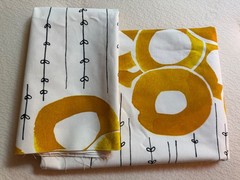 IKEA Maria Vinka 2011 Golden Yellow Flowers Wide Fabric 85.5″ x 59″ + 23″ x 59″