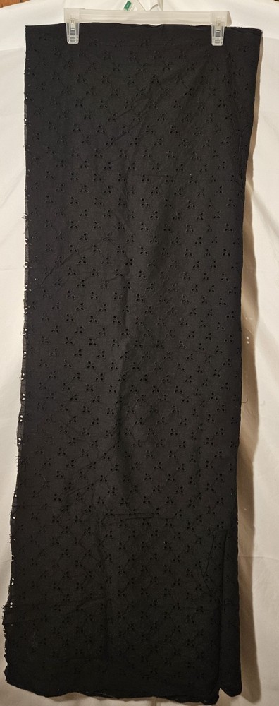 Black Eyelet Fabric 53″ Wide x 2 Yds