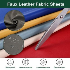 12″x53″ Slate Gray/Black Faux Leather Sheets Solid PU Leather Fabric