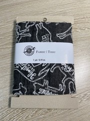 Novelty Cotton Fabric 1 Yrd Precut Loops & Threads Black/White Farmhouse Animals