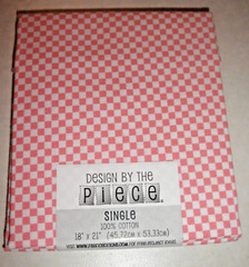 Design by the Piece Pink and White Check Fat Quarter 100% Cotton, FREE SHIPPING