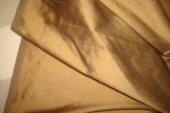 1 of 11 yds Dupioni 100% SILK Fabric Cocoa Brown Clothing Drapery 54″w BTY