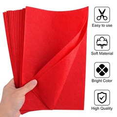 20 PCS Red Felt Fabric Sheet 8×12 Inch Assorted Color Sheets For Crafts