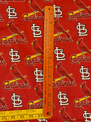 MLB St Louis Cardinals cotton quilting fabric bhy x 58″ w major league baseball