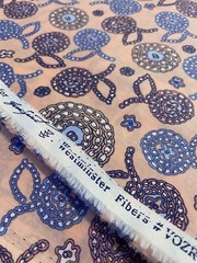 Peachy Pink Cotton Fabric Free Spirit Westminster Fibers Indigo BTY 44 Knitters