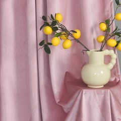 Roslynwood Velvet Blush Pink Curtain 84 inches Long – Curtains Thermal Insula…
