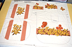 4 Vintage 1981 Dan River Apron & More Panel Pattern Sewing Lot Santa Floral