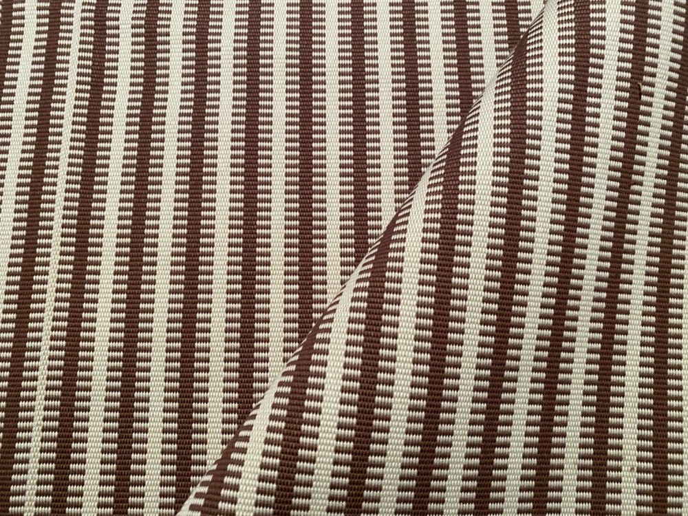 1YD SOANE BRITAIN Jajim Stripe Chestnut Artisanal Warp Weave Fabric $770 Retail