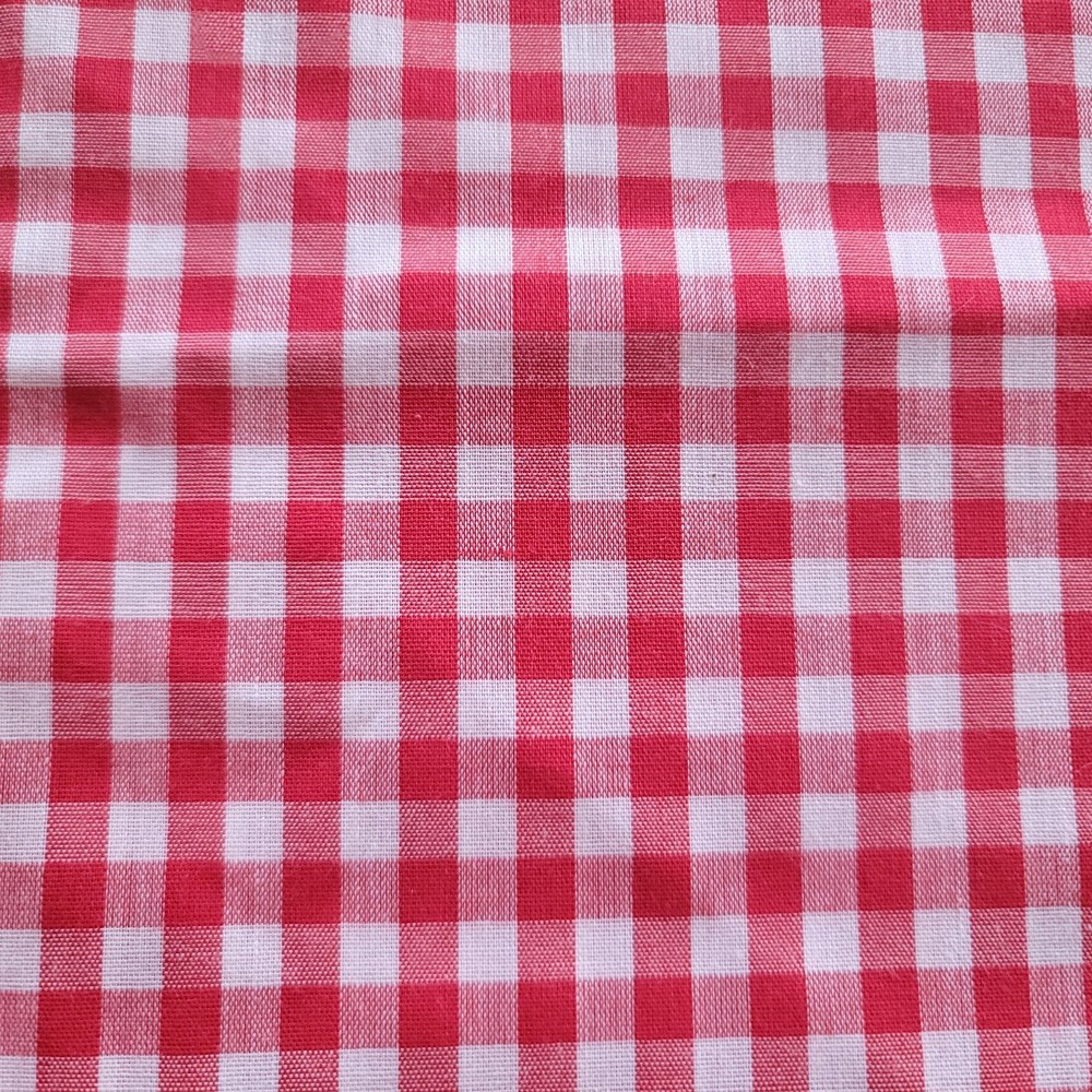 Red and White 1/4″ Gingham Check Fabric 2 Yards + 16″ x 44″ Wide Unbranded