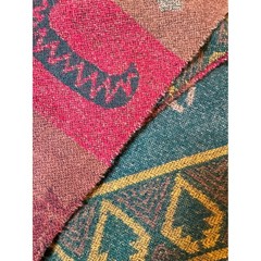 Pendleton Wool Fabric Remnant 20×120″ Moose Lodge Cabin Reversible 2 Panels