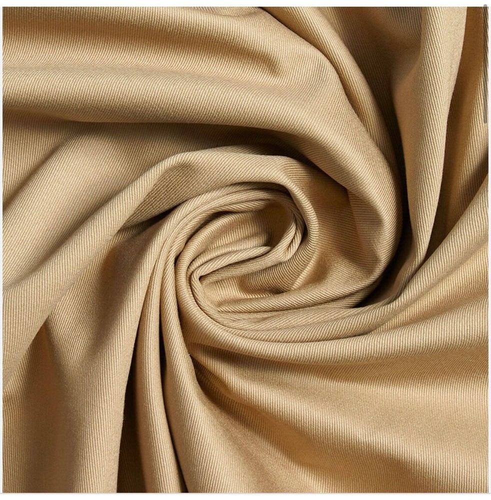 $44 for 2 Yards – Real 100% Wool Italian (Gabardine) Fabric Suiting-Camel Color