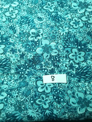FQs 1/4 Yds Scraps Blue Aqua Turquoise Stripe dot Calico cotton quilting Fabric