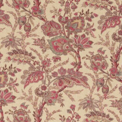 GP & J BAKER CURTAIN FABRIC DESIGN Jewel Indienne 4.5 METRE RED/BLUE LINEN BLEND