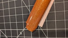 Orange Glitter faux leather vinyl 12″ x 54″ rolls sewing embroidery purses