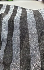 Rayon Blend Silver, Grey & Black Striped Knit Fabric 2 yds X 60″