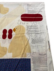VIP Cranston Printworks Ms Chick Barnyard Friends FABRIC PANEL Cotton Chicken