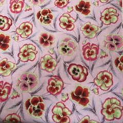 Rowan Quilting Cotton Fabric PHILLIP JACOBS ‘Pansy’ PJ01 15”x 43” Purples