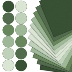 Sage Green Cotton Fabric Bundles 12Pcs 10 x 10 Inch Green Cotton Fabric