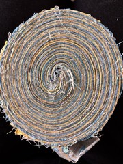 Hand Cut Blue, Yellow, and Gray Print Jelly Roll
