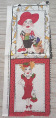 loralie sophisticates fun fabric 15 x 5.5 inches 2 blocks #1004 new